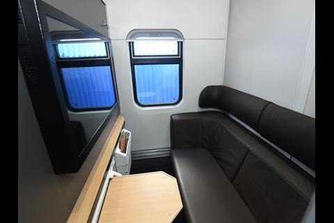 VIP compartment in Tver Carriage Works double-deck coach for Federal Passenger Co.